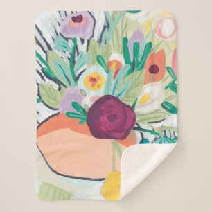 Fauvist Floral II Sherpa Blanket
