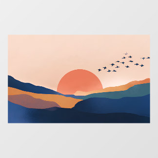 Fauvist Horizon | Earthy Ridge UNS 45U Tank Window Cling
