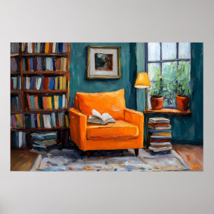 Fauvist Reading Nook Art – Customizable Cozy Home Poster