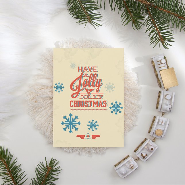 Faux 3D Snowflake Typography Christmas Holiday Card (Creator Uploaded)