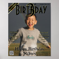 Faux 3rd Birthday Magazine Cover