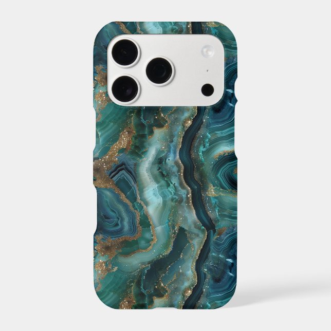 Faux Agate Print iPhone Case (Back)