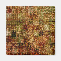 Faux Alligator Animal Skin Leather Red Brown