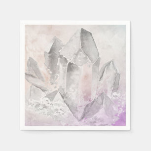 *~*  Faux Amethyst Crystal Healing Energy Chakra Napkin