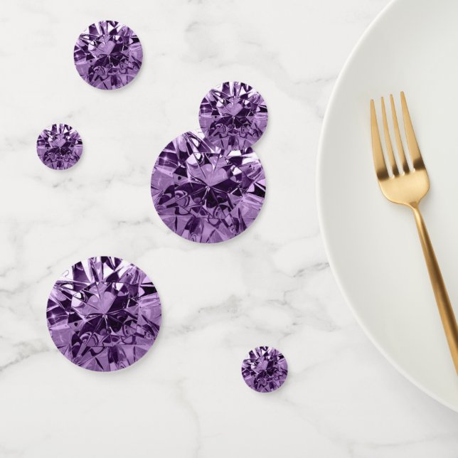 Faux Amethyst Diamond Confetti (Group)
