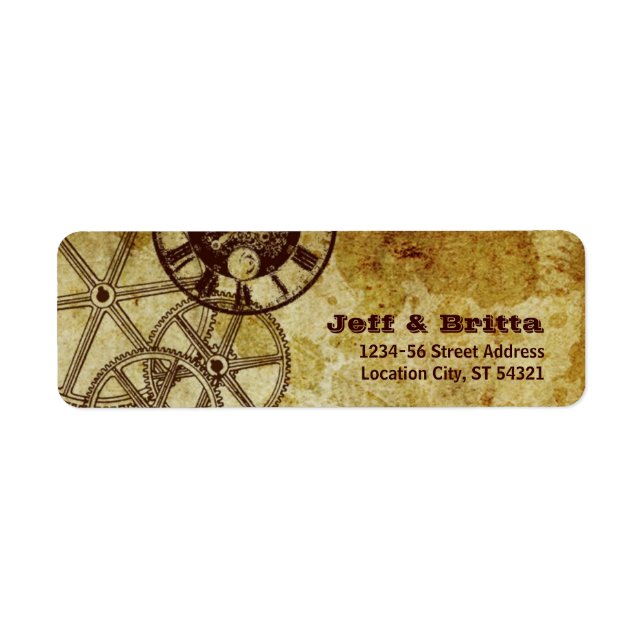 Faux Antique Gold Victorian Steampunk Wedding (Front)