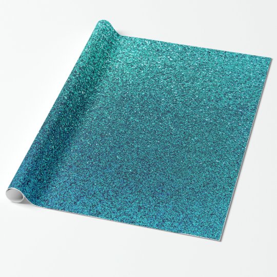 Faux Aqua Teal Turquoise Blue Glitter Background