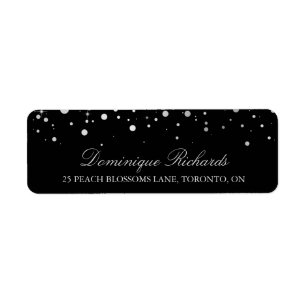 Faux Argent Confetti Noir & Blanc I