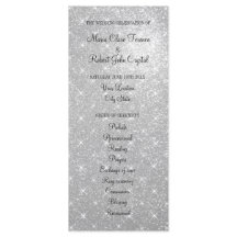 Faux argent parties scintillant programme de cérém