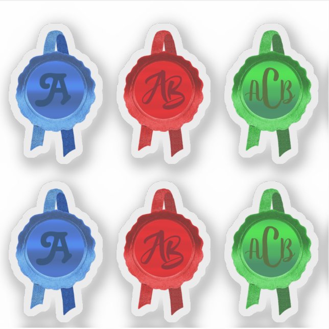 Faux Award/Certificate Seal Ribbons (BRG Initials) (Front)