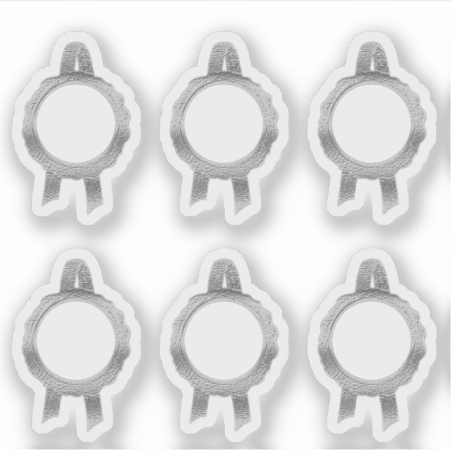 Faux Award/Certificate Seal Ribbons(Hollow/Silver) (Front)