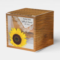 Faux Barn Wood Sunflower and Lace Country Wedding