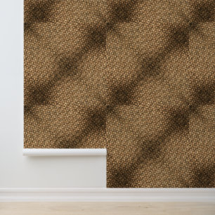 Faux Beige Brown Knitted Wallpaper