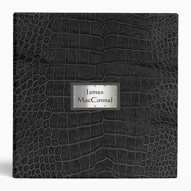 Faux Black Alligator Binder (Front)