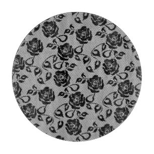 Faux Black Lace Cutting Board