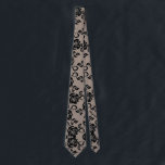 Faux Black Lace Fishnet Neck Tie<br><div class="desc">Custom Background Colour Ties with Personalized Romantic Faux Black Roses Lace Fishnet Elegant Neck Tie / Gift - Choose / add your favourite background colours. You can also add your text / name. Resize and move or remove / add element - image / text with customization tool. Design by MIGNED....</div>