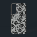 Faux Black Lace Fishnet Samsung Galaxy Case<br><div class="desc">Samsung Galaxy Cases or iPhone Cases with Faux Black Lace Roses Fishnet - Romantic Elegant Flowers and Leaves Modern Gift - Choose / add your favourite background colour. You can also add your text / name. Resize and move or remove / add element - image / text with customization tool....</div>