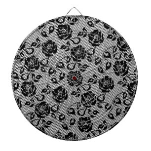 Faux Black Lace Rose Cible de flechettes de pêche