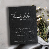 FAUX BLACK LEATHER CORPORATE BUSINESS LOGO