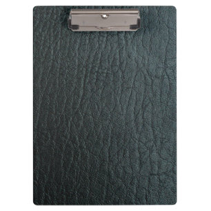 Faux Black Leather Texture Clipboard