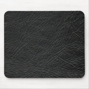 faux black leather texture mouse pad