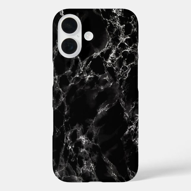 Faux Black Marble iPhone Case (Back)