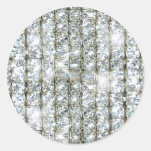 Faux Bling Classic Round Sticker