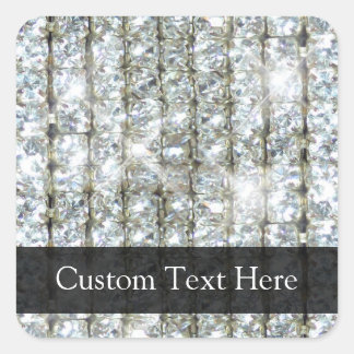 Faux Bling Square Sticker