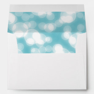 Faux Blue Foil Confetti Elegant Sparkles Envelopes