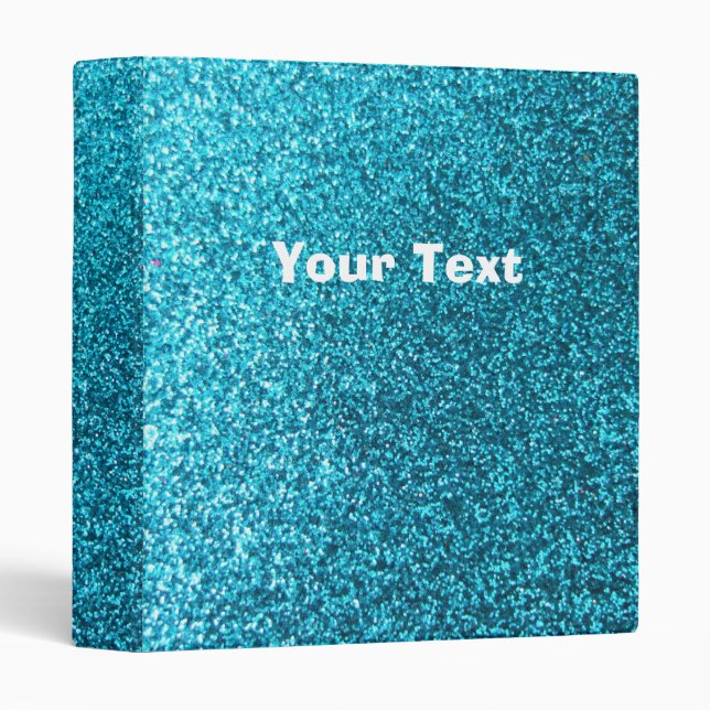 Faux Blue Glitter Binder (Front/Spine)