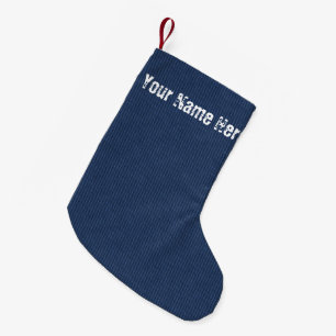 Faux Blue Jeans Fabric Add Name Christmas Stocking
