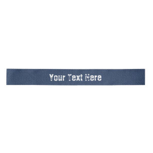 Faux Blue Jeans Fabric Custom Text Satin Ribbon