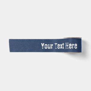 Faux Blue Jeans Fabric Ribbon Personalized Text Satin Ribbon