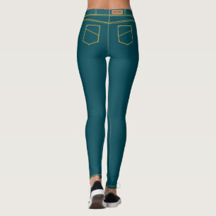 Faux Blue Jeans Leggings