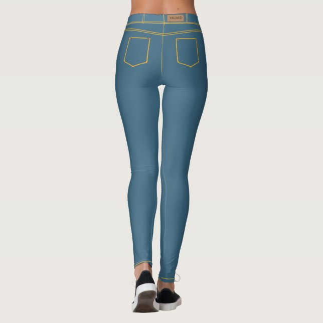 Faux Blue Jeans Leggings "MIGNED" (Dos)
