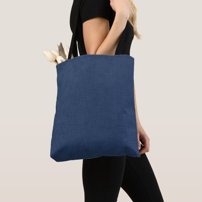 Faux Blue Jeans Tote Bag (Close Up)