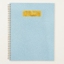 Faux Blue Leather Texture With Gold Foil Banner