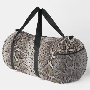 Faux Boa Constrictor Snake Skin Duffle Bag