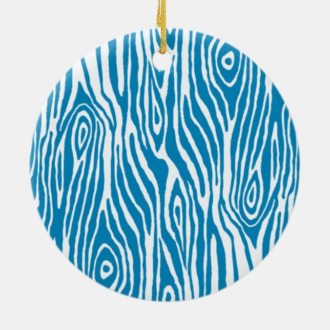 Faux Bois Ceramic Ornament (Back)