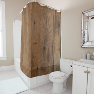 Faux Bois Planiers Douche Rideau