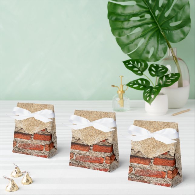 faux brick pattern party favor box (Multiple)