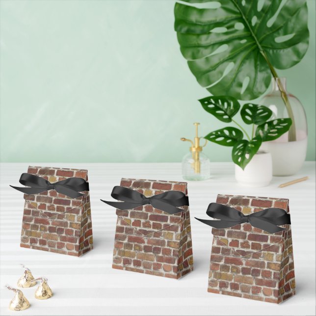 faux brick pattern party  favor box (Multiple)