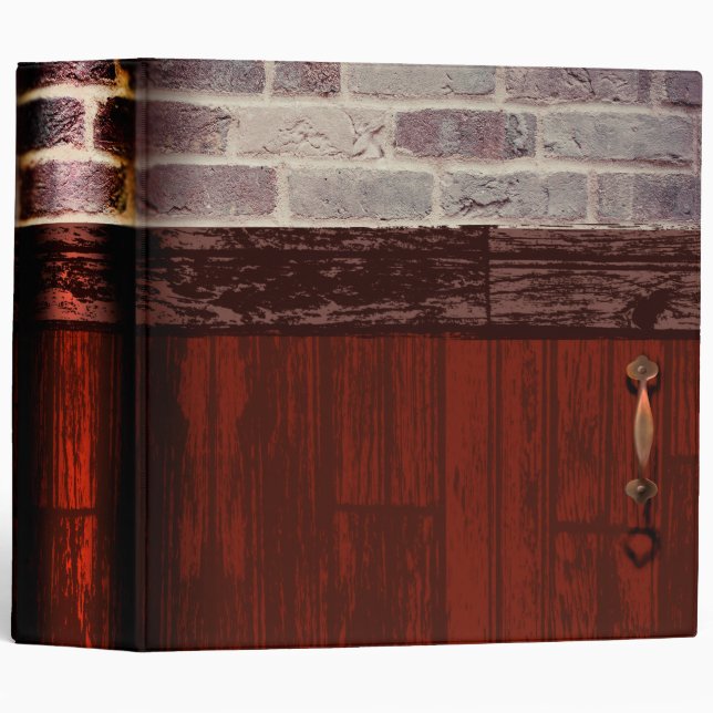 Faux Brick & Wood Binder (Front/Spine)