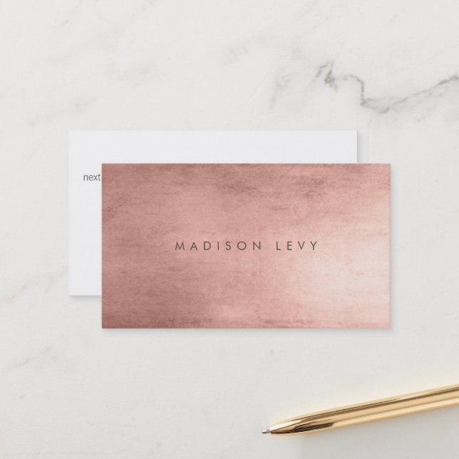 Faux Bronze Copper Minimalist Business Appointment (Front/Back In Situ)