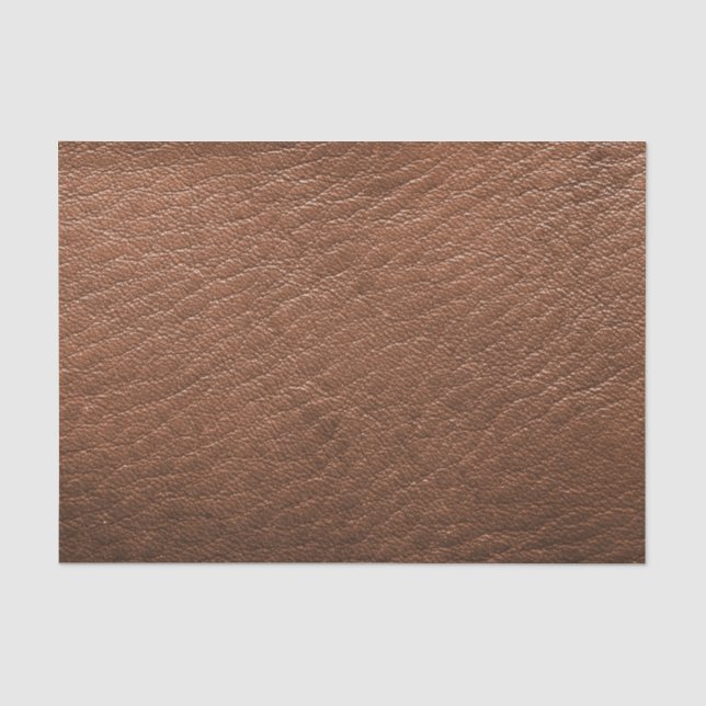 Faux Brown Alligator Leather Print Tissue Paper (Front)