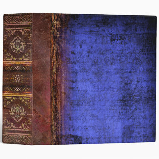 Faux Brown and Blue Leather Ancient Tome Binder