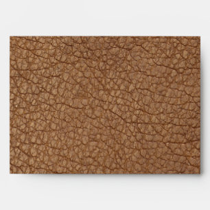 Faux Brown Animal Leather Print Crocodile Envelope