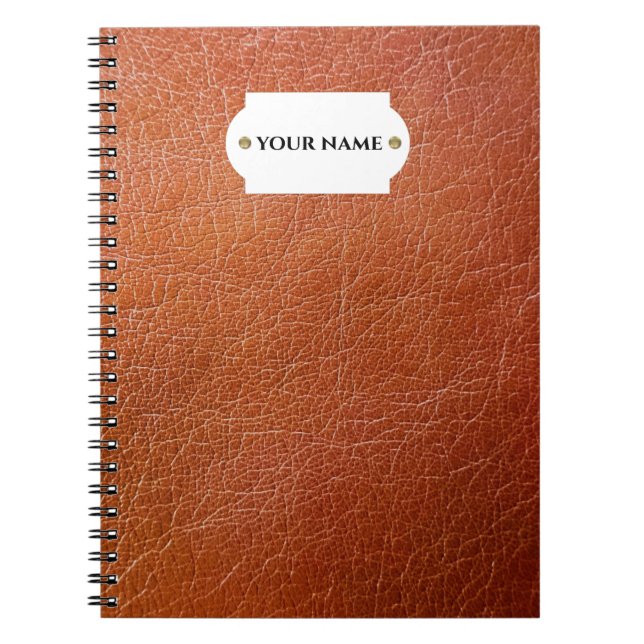 Faux brown leather  notebook (Front)