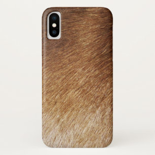 Faux Brown Short Fur Texture Hair Photo Phone Case