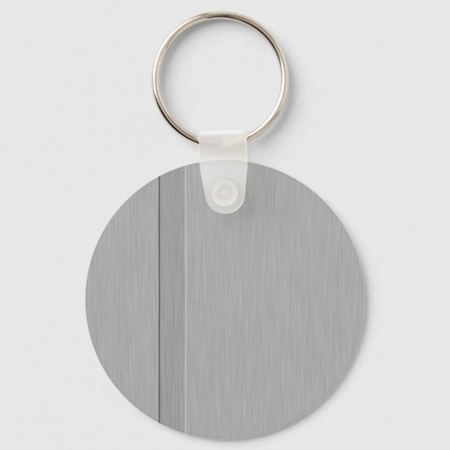 Faux Brushed Metal with Groove Keychain (Front)